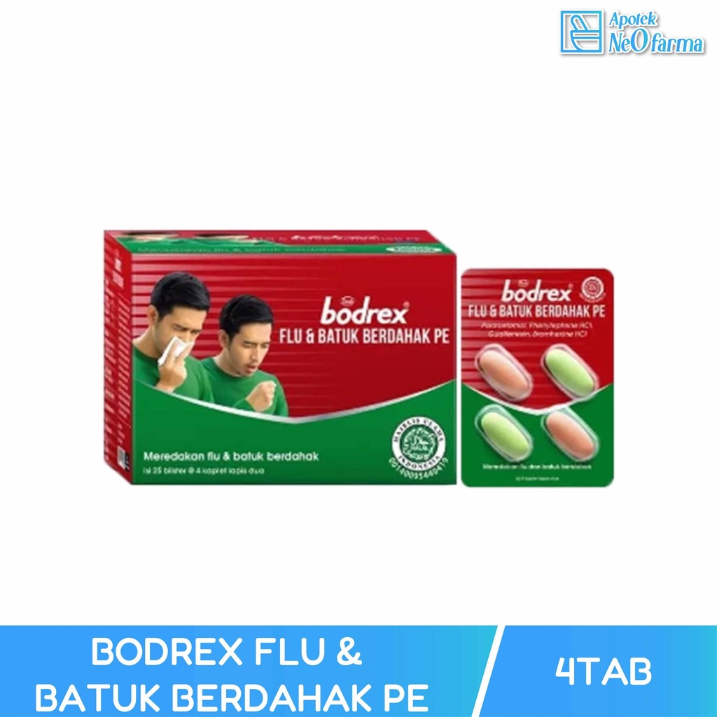 BODREX FLU & BATUK BERDAHAK PE BOX 25 STR @ 4 TAB