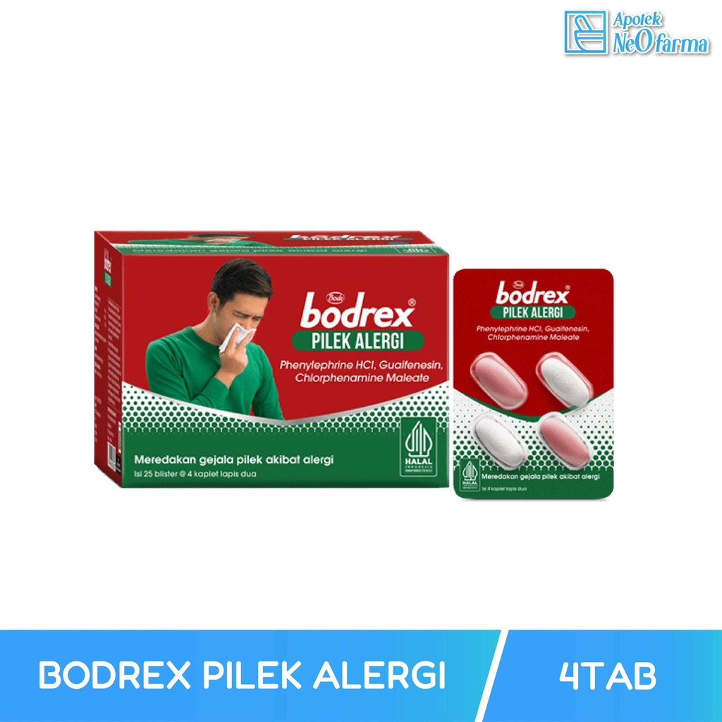 BODREX PILEK ALERGI STRIP 4 TAB