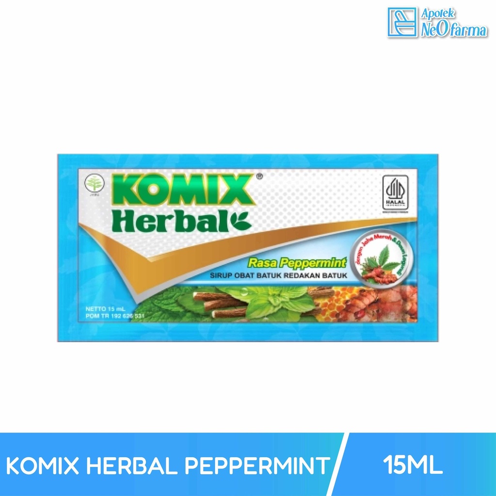 KOMIX HERBAL PEPPERMINT BOX 6 SCHT @ 15 ML