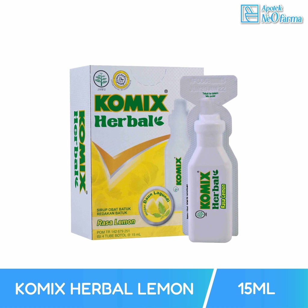 KOMIX HERBAL RASA LEMON BOX 4 BTL @ 15 ML