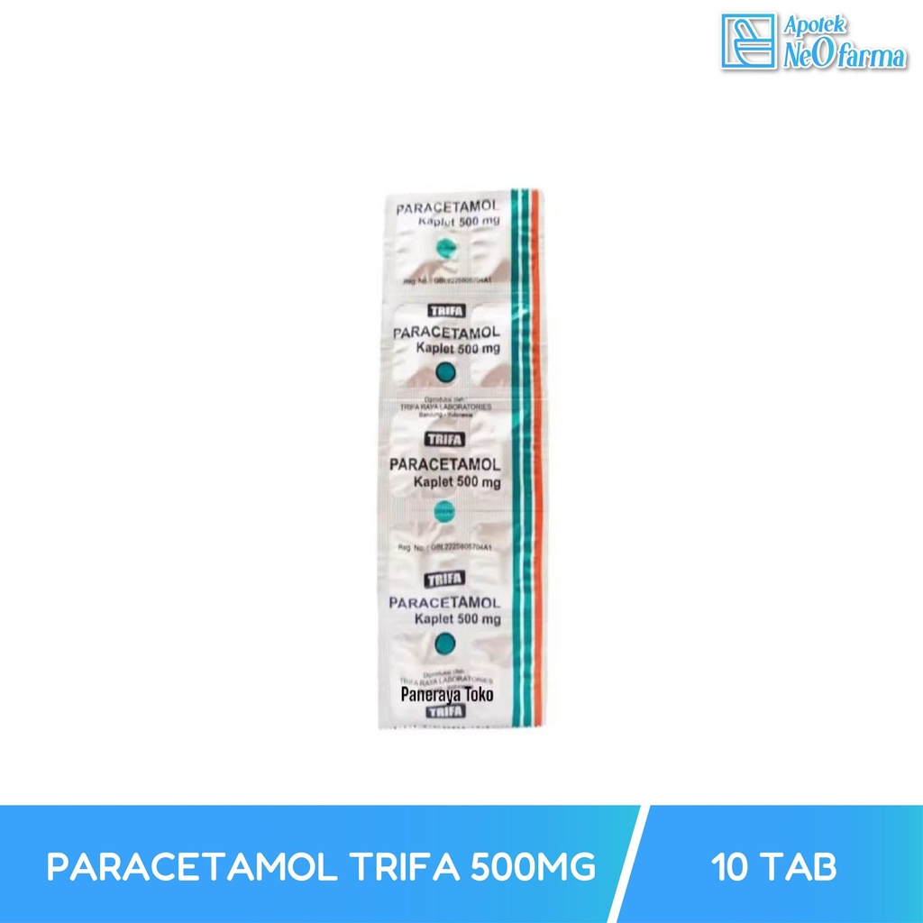 PARACETAMOL TRIFA 500MG BOX 10 STR @ 10 KAPL