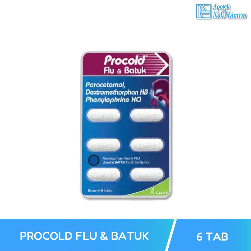 PROCOLD FLU & BATUK NEW BOX 24 STR @ 6 CAP