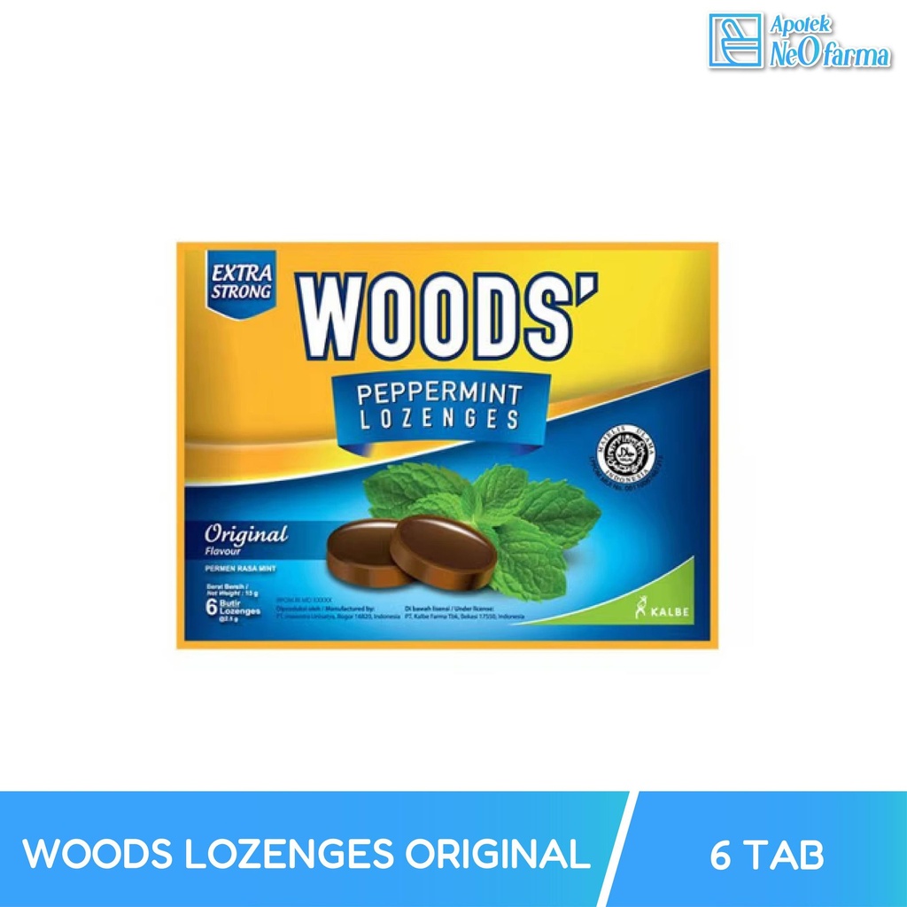 WOODS LOZENGES ORIGINALBOX 15 SCHT @ 6 TAB