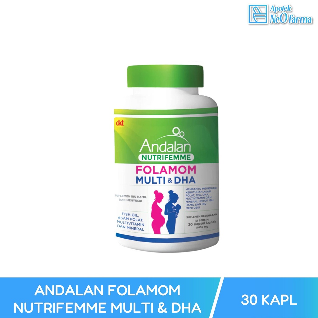 ANDALAN FOLAMOM NUTRIFEMME MULTI & DHA ISI 30 KAPLET