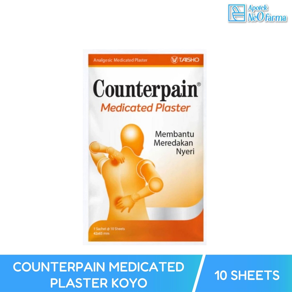 COUNTERPAIN MEDICATED PLASTER KOYO BOX SACHET @10 LEMBAR