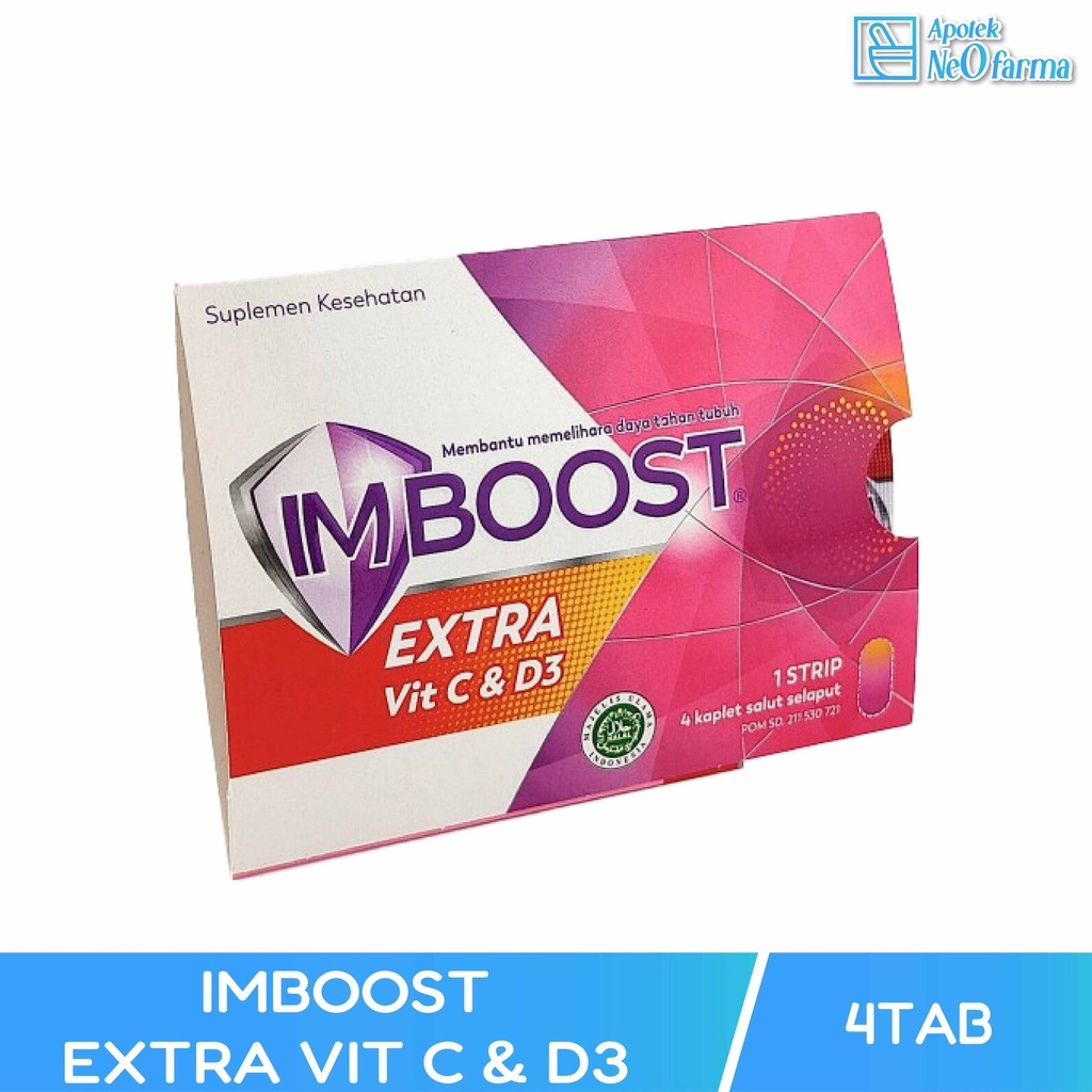 IMBOOST EXTRA VIT C & D3 BOX 5 STR @ 4 KAPLET