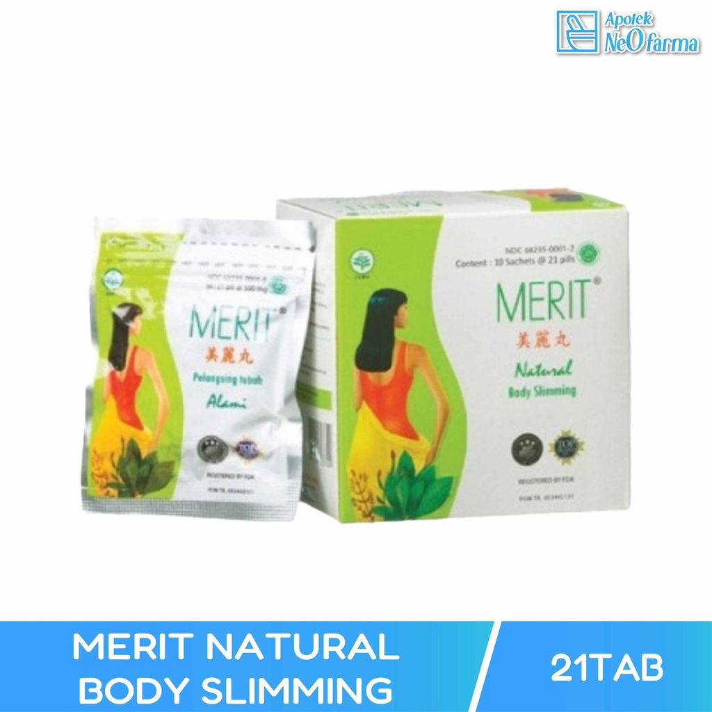 MERIT NATURAL BODY SLIMMING BOX 10 SACHET @ 21 TAB