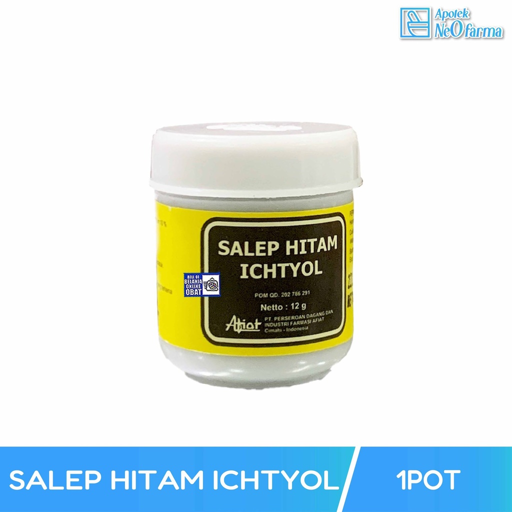 AFIAT SALEP HITAM ICHTYOL BOX 12 POT @ 12GR