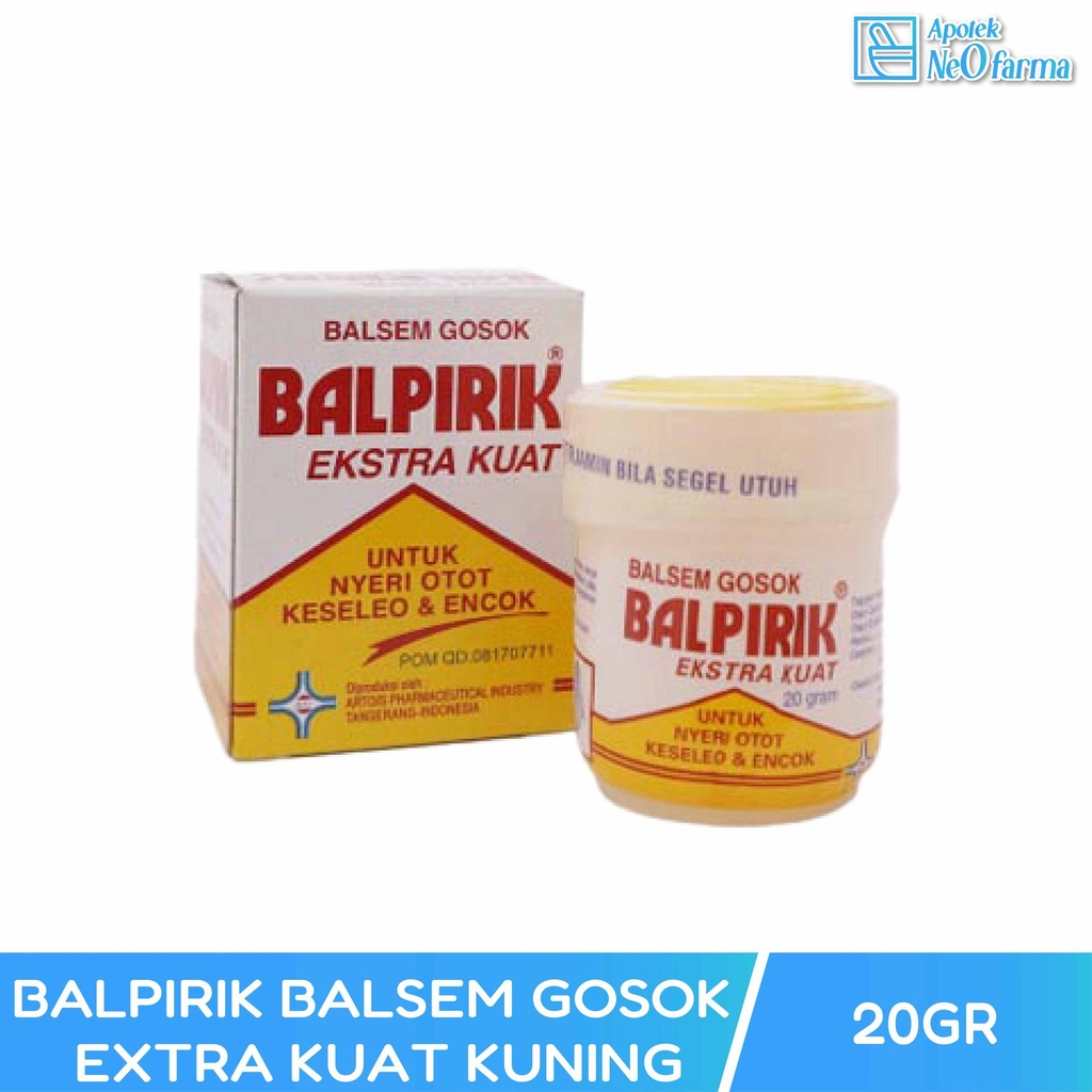 BALPIRIK BALSEM GOSOK EXTRA KUAT KUNING 20 GR
