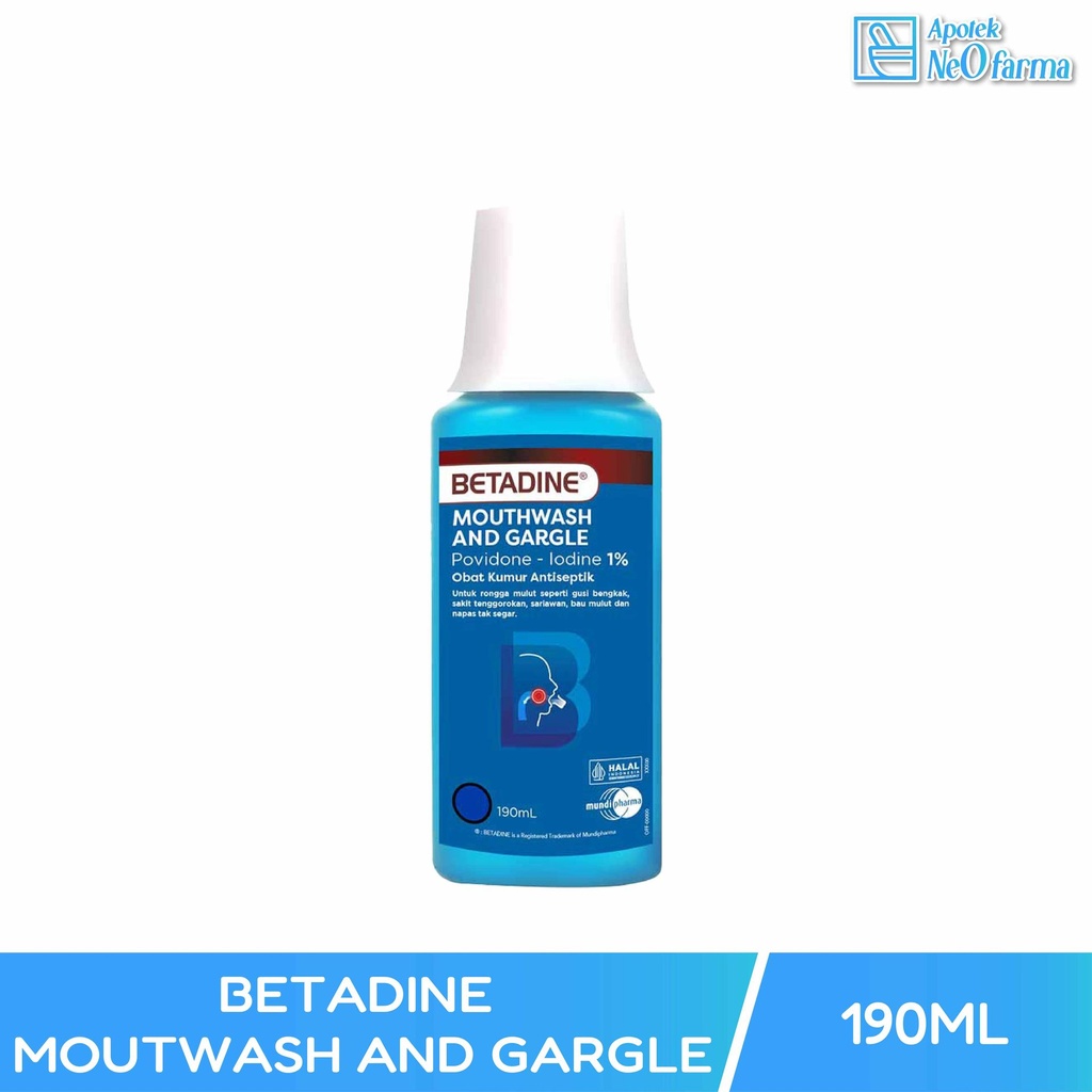BETADINE MOUTWASH AND GARGLE 190 ML