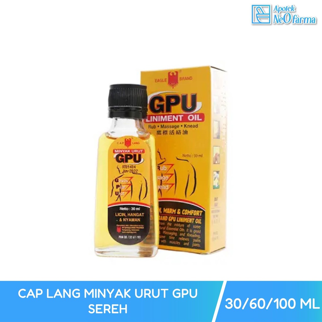 CAP LANG MINYAK URUT GPU SEREH 100ML