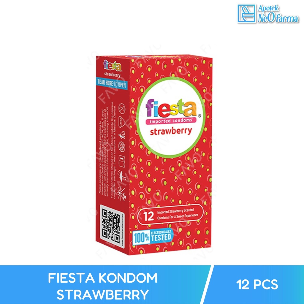 FIESTA KONDOM STRAWBERRY BOX 12 PCS