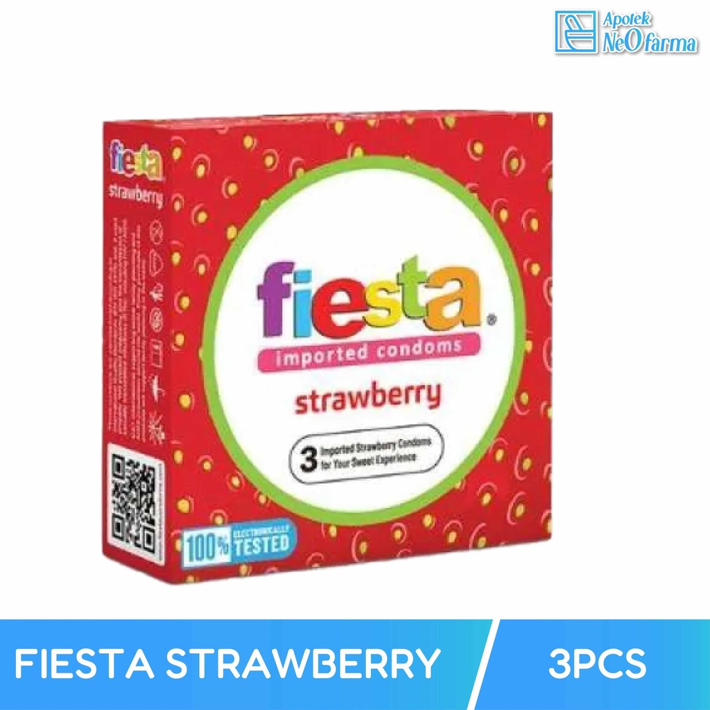 FIESTA KONDOM STRAWBERRY BOX 3 PCS