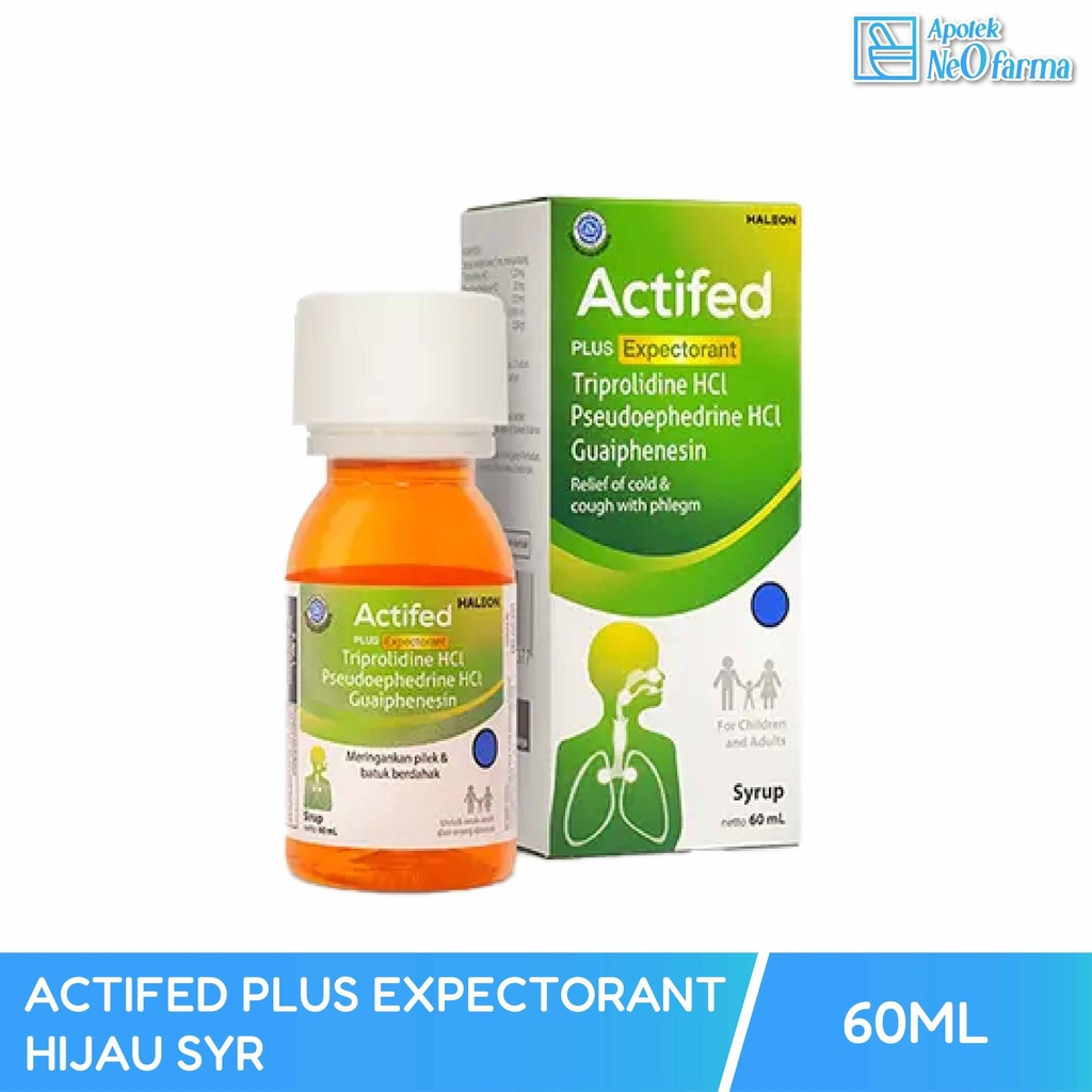 ACTIFED PLUS EXPECTORANT HIJAU SYR 60 ML