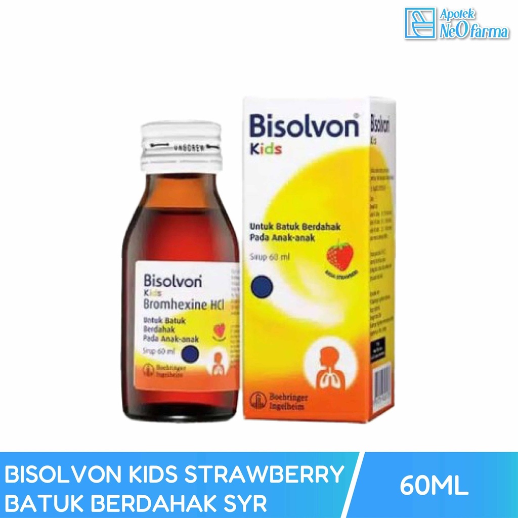 BISOLVON KIDS STRAWBERRY BATUK BERDAHAK SYR 60 ML