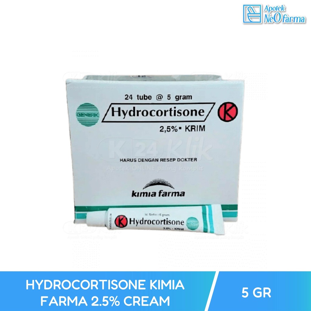 HYDROCORTISONE KIMIA FARMA 2.5% CREAM BOX 24 TUB @ 5 GR
