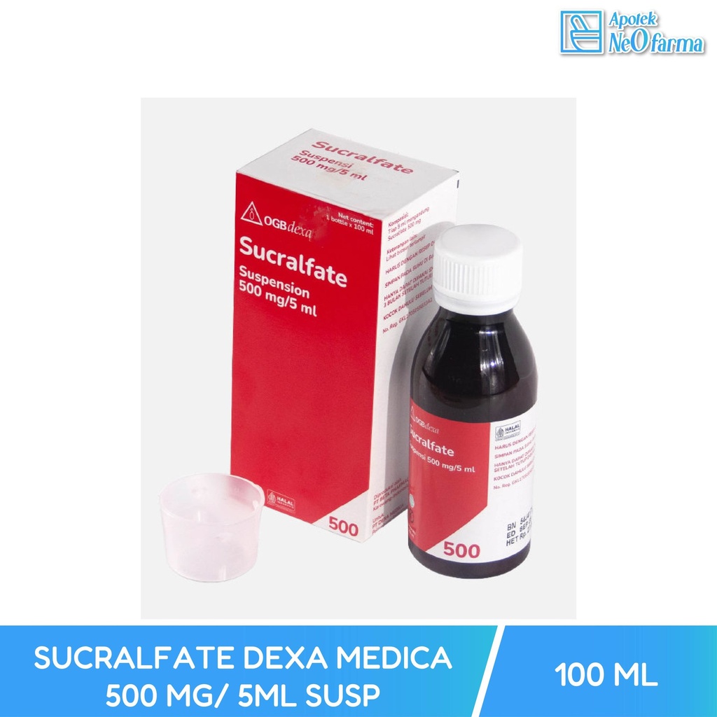 SUCRALFATE DEXA MEDICA 500 MG/ 5ML SUSP 100ML