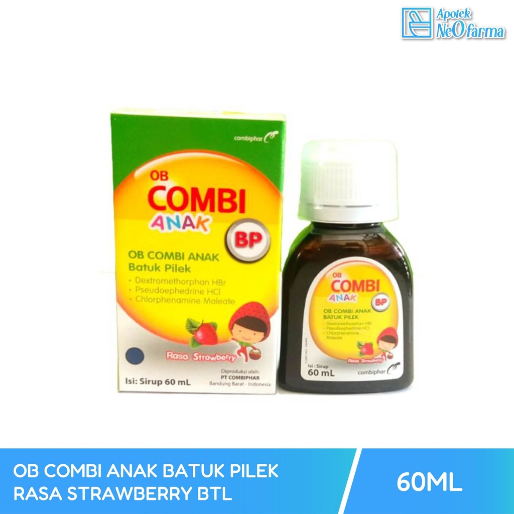 OB COMBI ANAK BATUK PILEK RASA STRAWBERRY BTL 60 ML