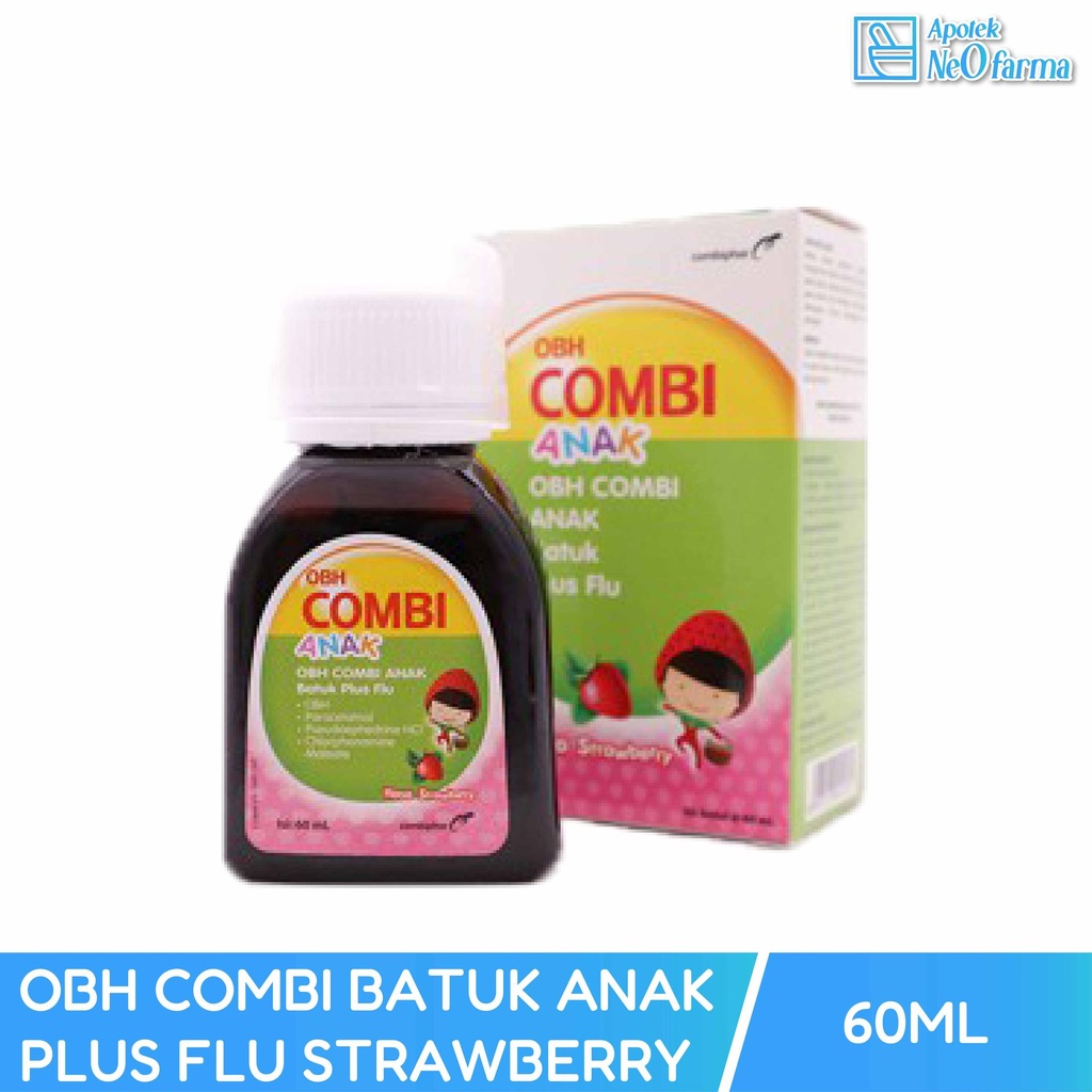 OBH COMBI ANAK BATUK PLUS FLU SYR RASA STRAWBERRY 60 ML