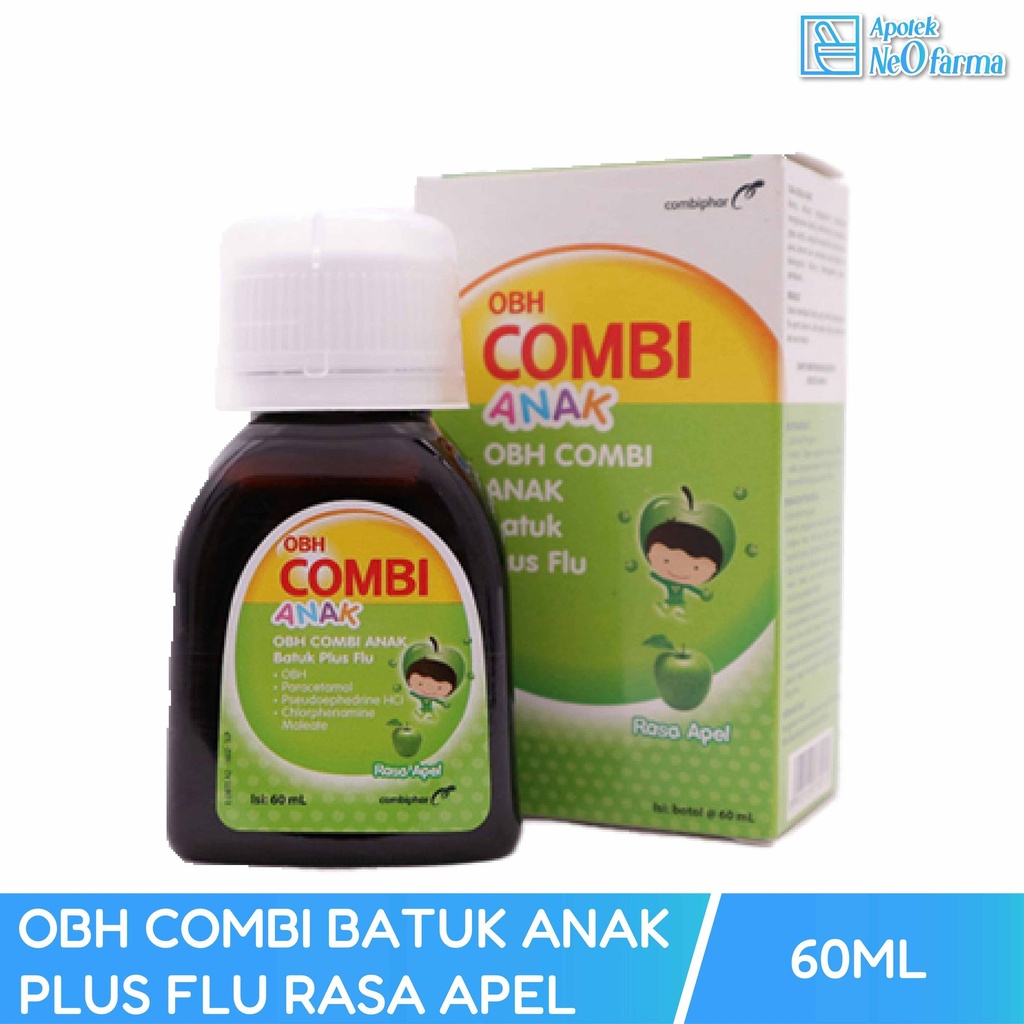 OBH COMBI ANAK PLUS BATUK FLU SYR RASA APEL 60 ML