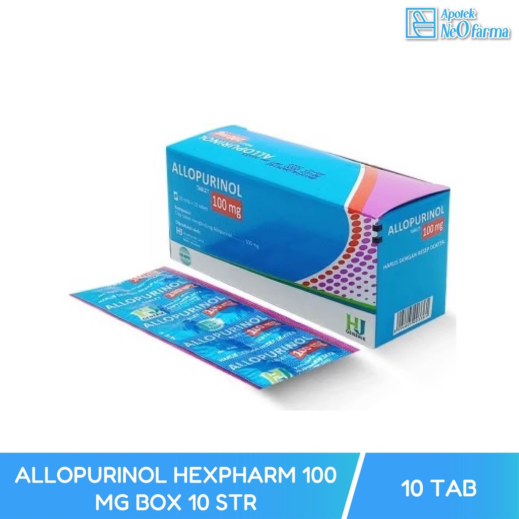 ALLOPURINOL HEXPHARM 100 MG BOX 10 STR @ 10 TAB