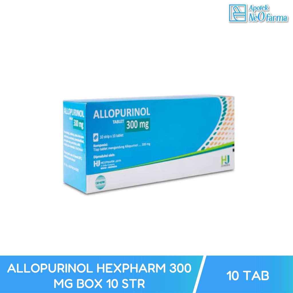ALLOPURINOL HEXPHARM 300 MG BOX 10 STR @ 10 TAB