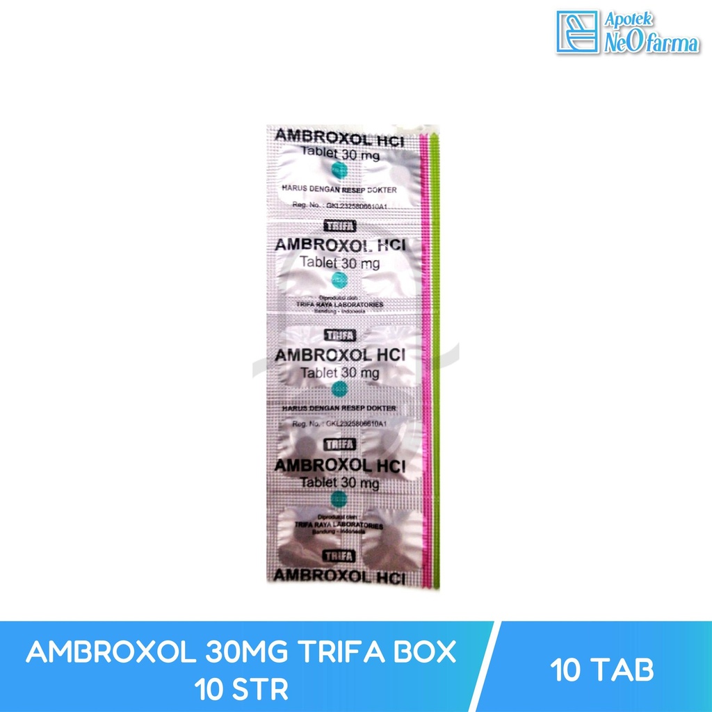 AMBROXOL 30MG TRIFA BOX 10 STR @ 10 TAB