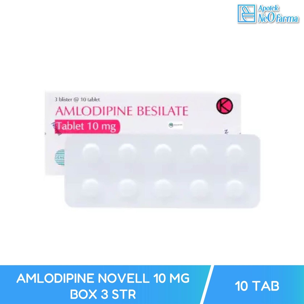 AMLODIPINE NOVELL 10 MG BOX 3 STR @ 10 TAB
