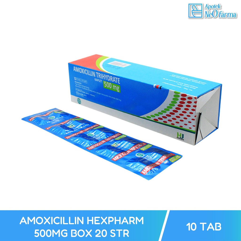 AMOXICILLIN HEXPHARM 500MG BOX 20 STR @ 10 KAPLET
