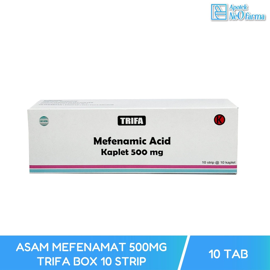 ASAM MEFENAMAT 500MG TRIFA BOX 10 STRIP