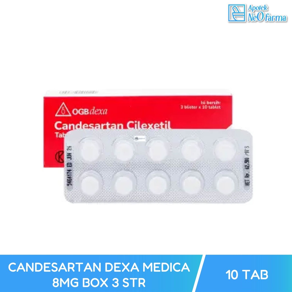 CANDESARTAN DEXA MEDICA 8MG BOX 3 STR @ 10 TAB