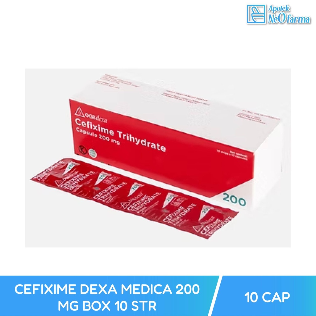 CEFIXIME DEXA MEDICA 200 MG BOX 10 STR @ 10 CAP