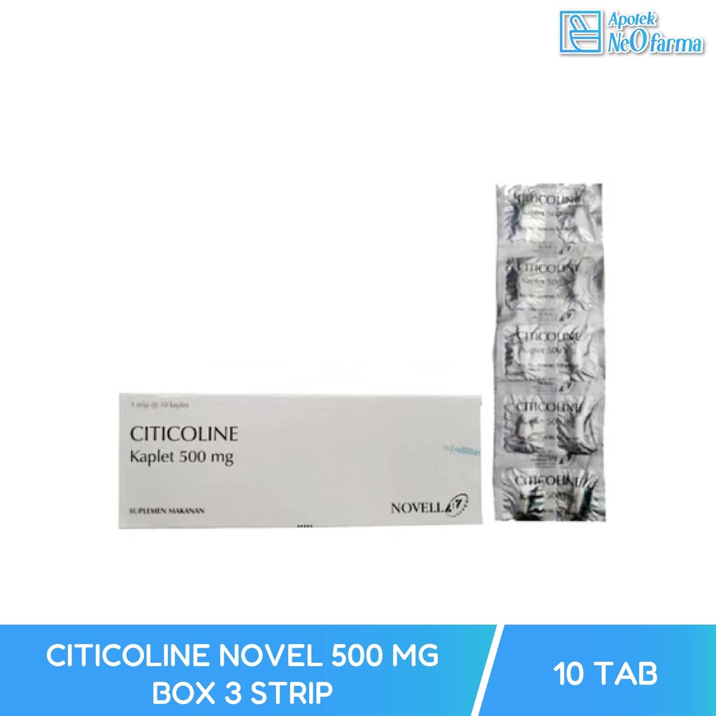 CITICOLINE NOVEL 500 MG BOX 3 STRIP @ 10 KAPL
