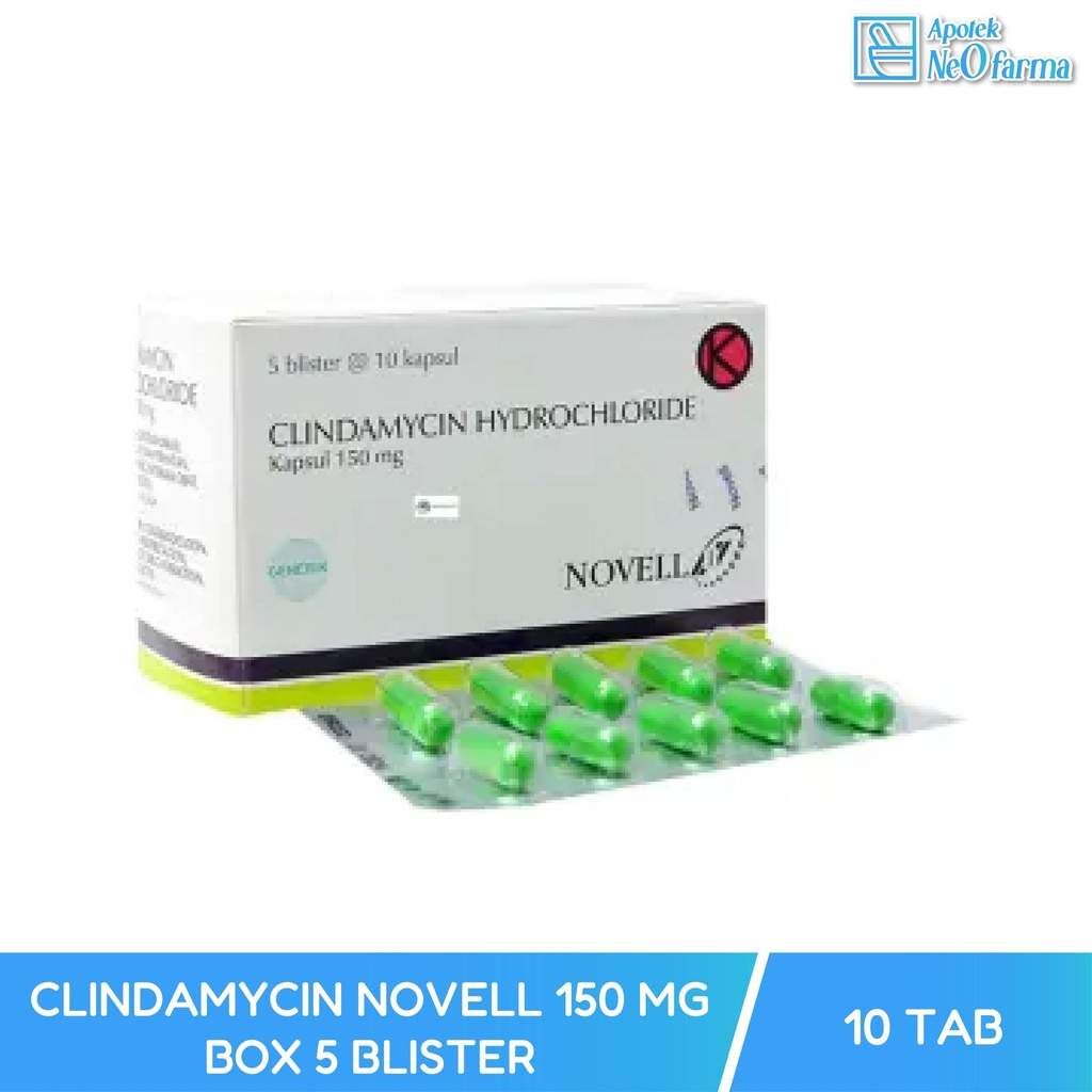 CLINDAMYCIN NOVELL 150 MG BOX 5 BLISTER @ 10 CAP