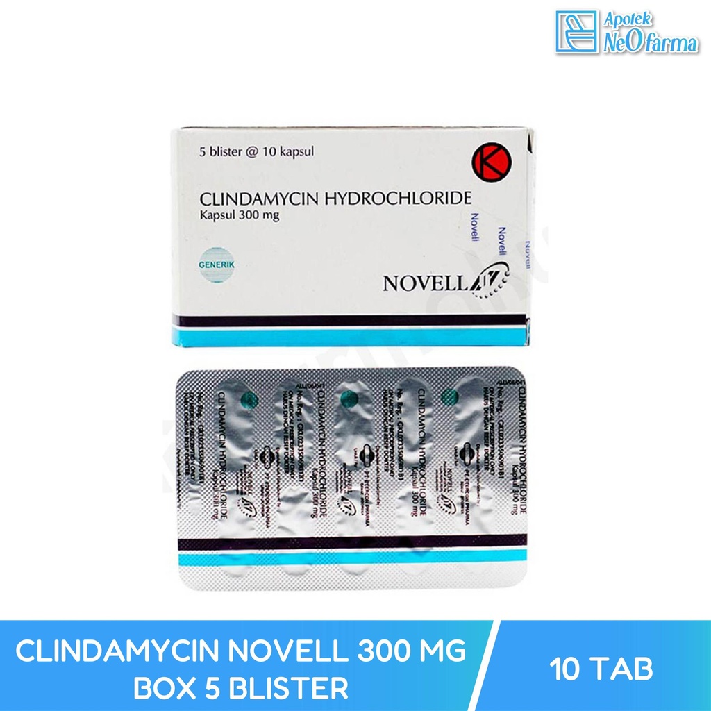 CLINDAMYCIN NOVELL 300 MG BOX 5 BLISTER @ 10 CAP