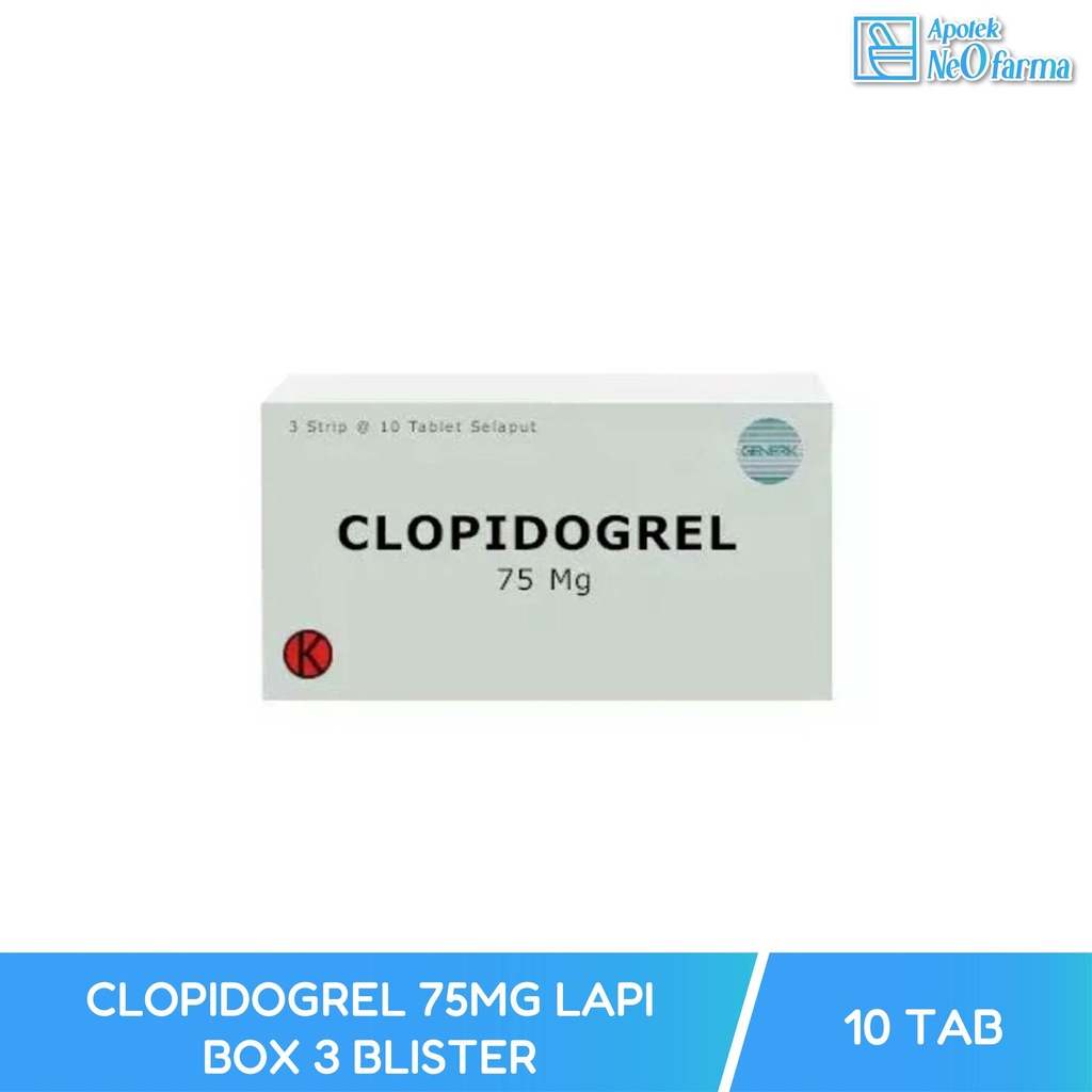 CLOPIDOGREL 75MG LAPI BOX 3 BLISTER @10 TABLET