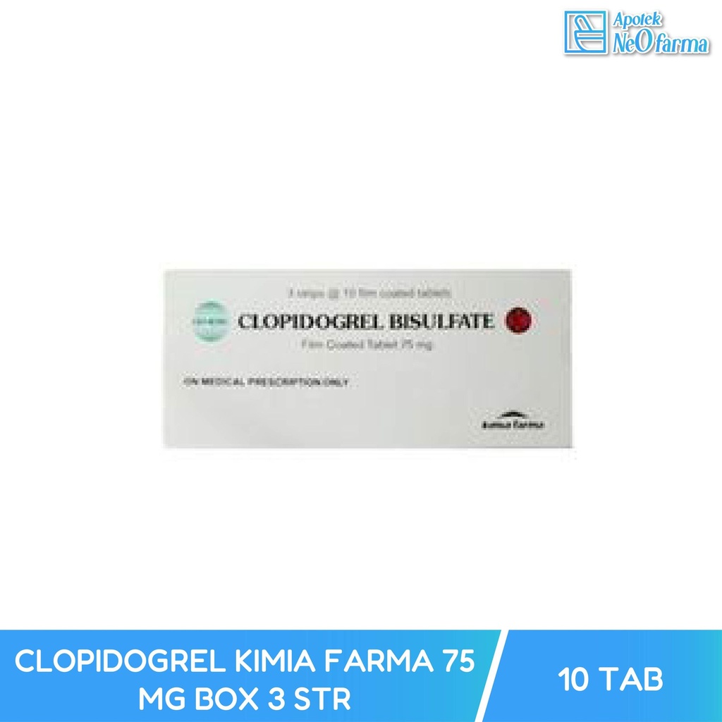 CLOPIDOGREL KIMIA FARMA 75 MG BOX 3 STR @ 10 TAB