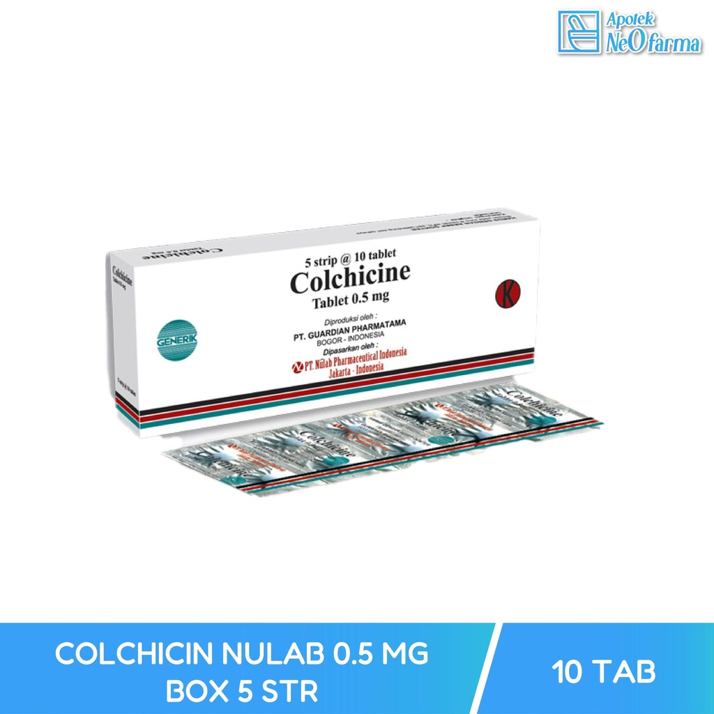 COLCHICIN NULAB 0.5 MG BOX 5 STR @ 10 TAB