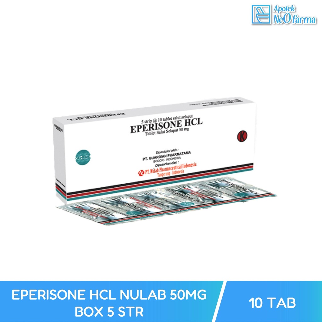 EPERISONE HCL NULAB 50MG BOX 5 STR @10 TAB