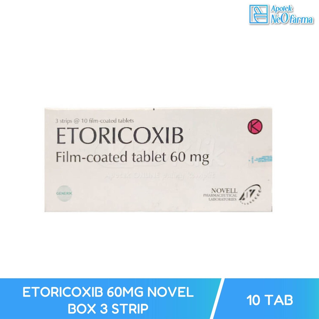 ETORICOXIB 60MG NOVEL BOX 3 STRIP