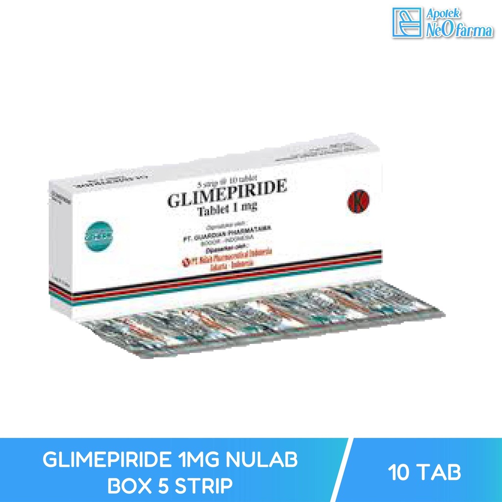 GLIMEPIRIDE 1MG NULAB BOX 5 STRIP @10 TABLET