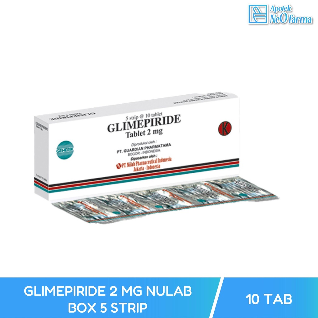 GLIMEPIRIDE NULAB 2 MG BOX 5 STR @ 10 TAB