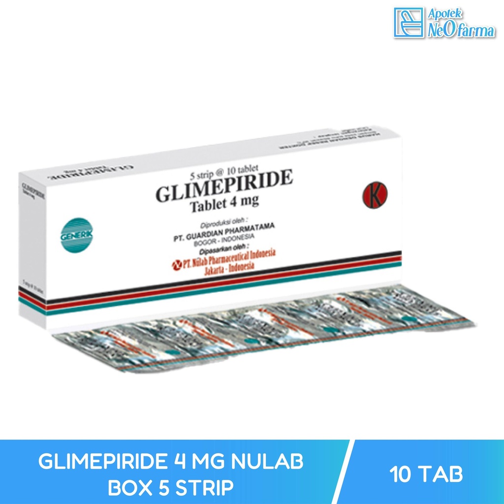 GLIMEPIRIDE NULAB 4 MG BOX 5 STR @ 10 TAB