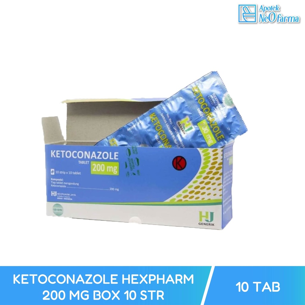 KETOCONAZOLE HEXPHARM 200 MG BOX 10 STR @ 10 TAB