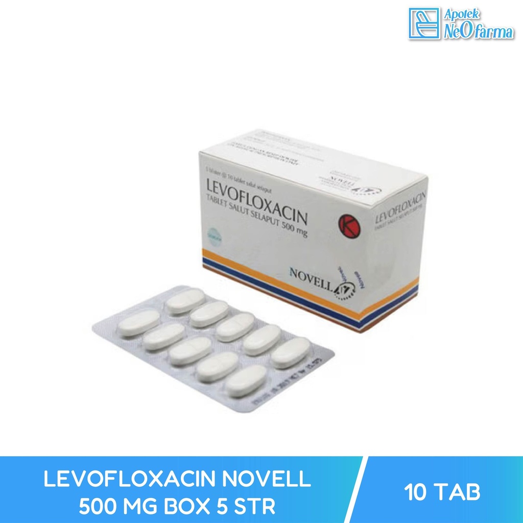 LEVOFLOXACIN NOVELL 500 MG BOX 5 STR @ 10 TAB