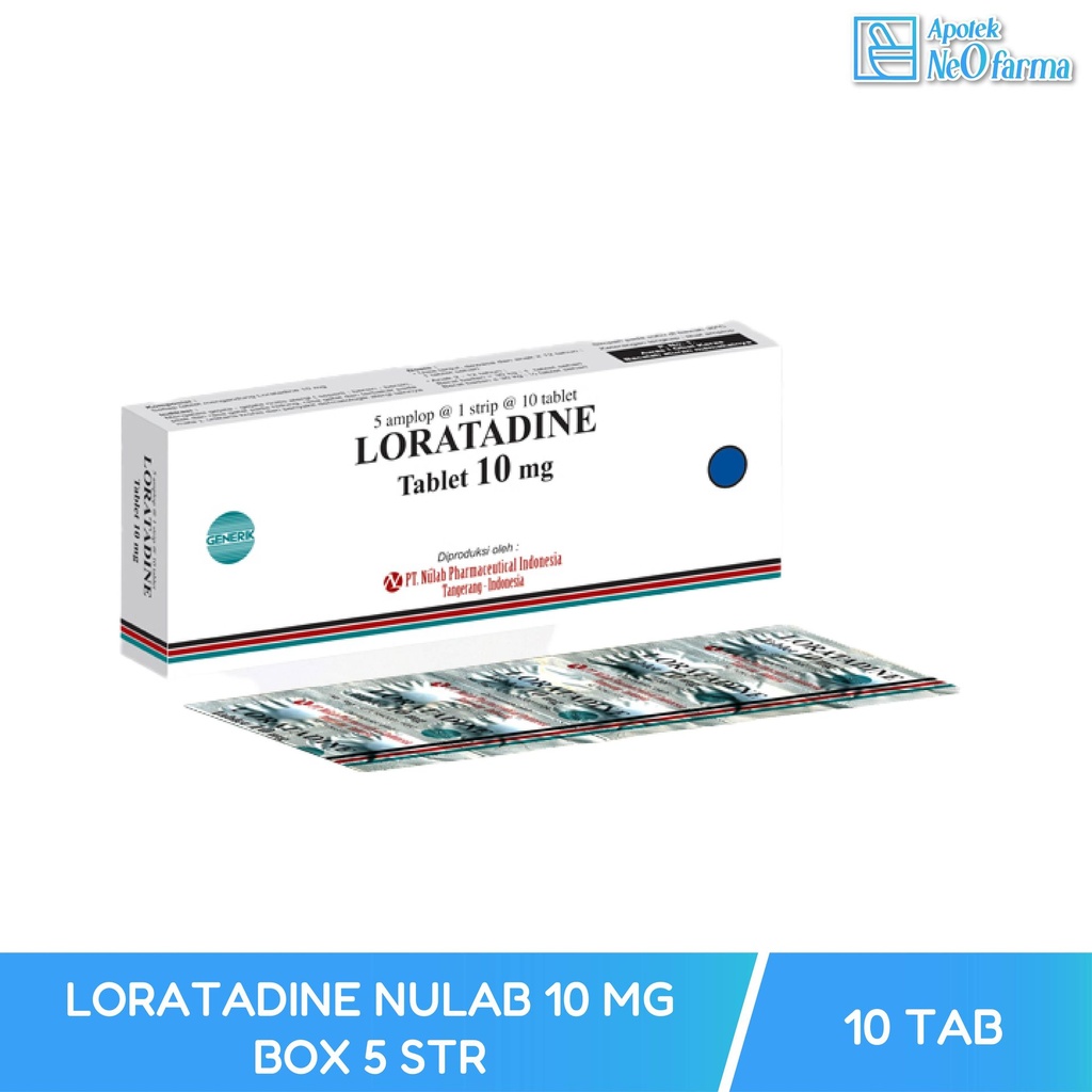 LORATADINE NULAB 10 MG BOX 5 STR @ 10 TAB