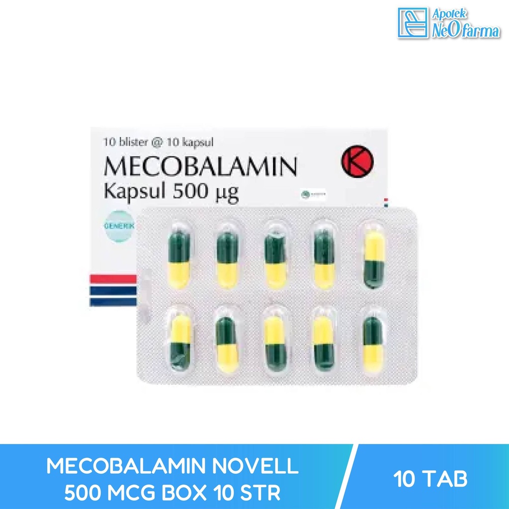 MECOBALAMIN NOVELL 500 MCG BOX 10 STR @ 10 CAP