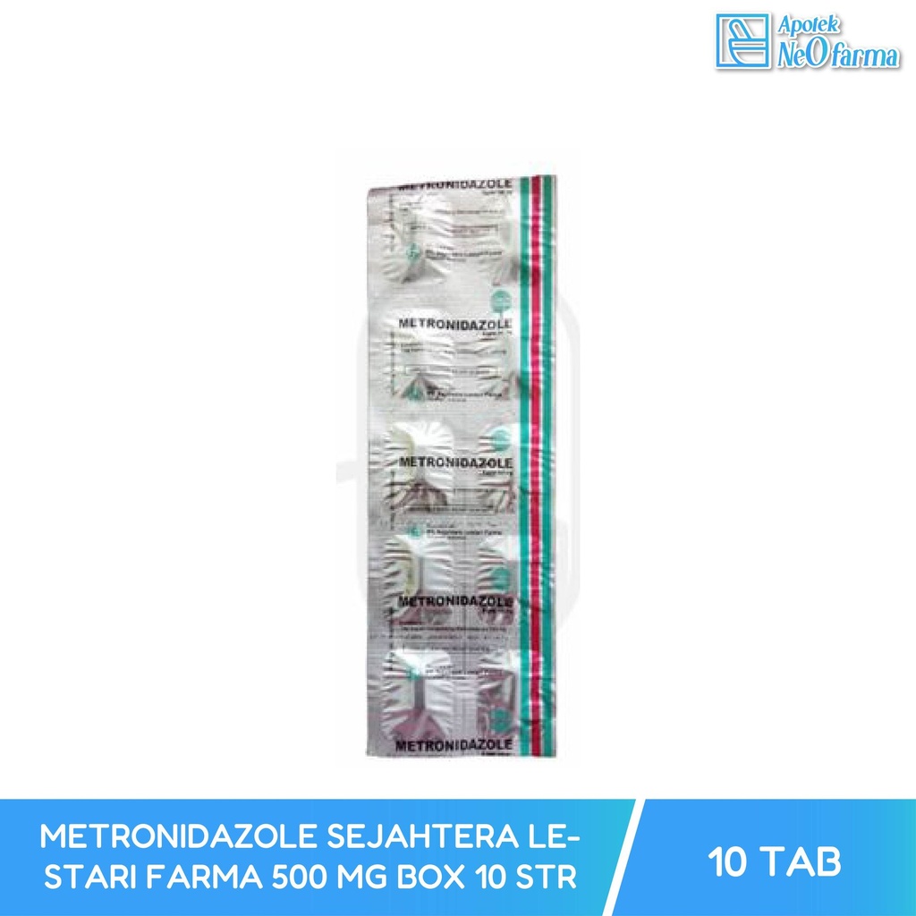 METRONIDAZOLE SEJAHTERA LESTARI FARMA 500 MG BOX 10 STR @ 10 TAB
