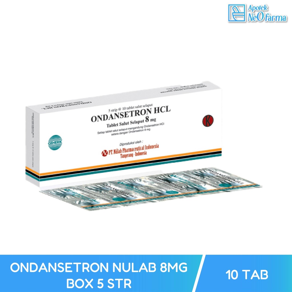 ONDANSETRON NULAB 8MG BOX 5 STR @ 10 TAB