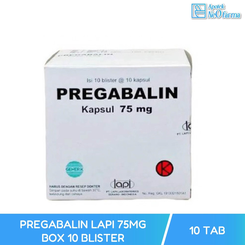 PREGABALIN LAPI BOX 10 BLISTER @10 KAPSUL